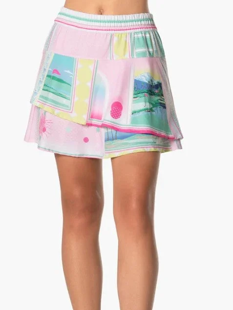 Lucky in Love Deco In Love Skort - 17" silk skirt lustrous