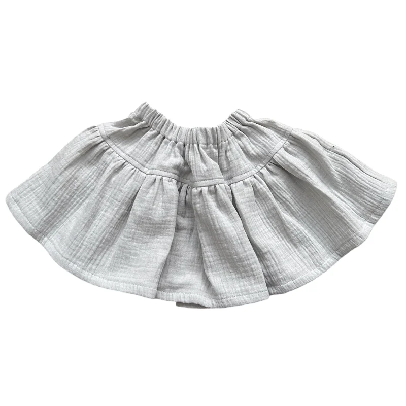 Lillé Muslin Mini Skirt Clear Grey denim skirt classic