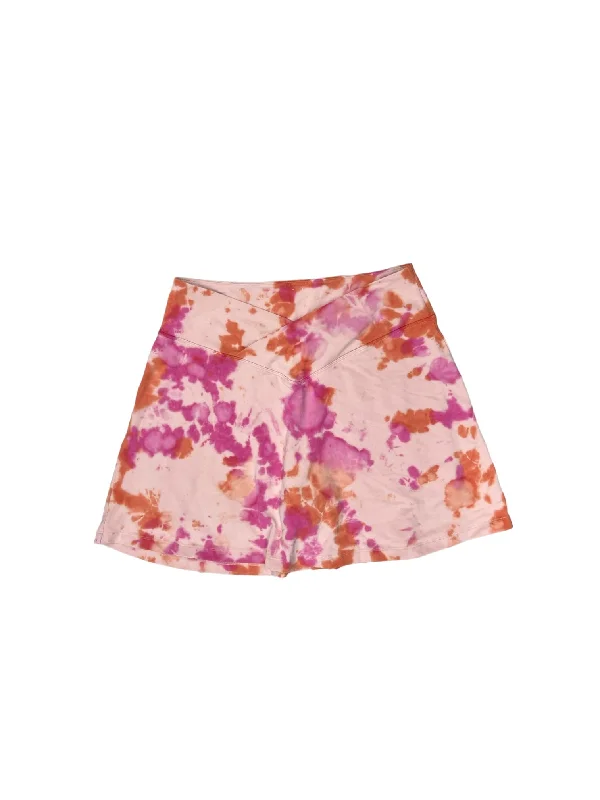 Skort By Pink In Orange & Pink, Size: Xl boho skirt vibe