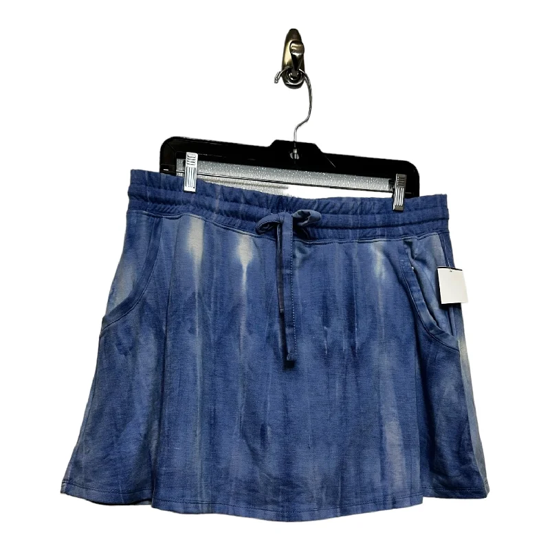 Skort By Silverwear In Blue, Size: L tiered skirt playful