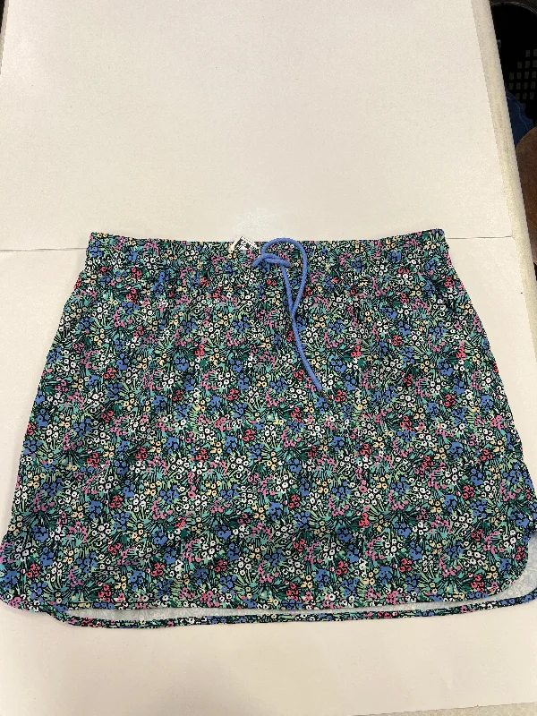 Skort By St Johns Bay In Floral Print, Size: Xl breathable skirt fabric