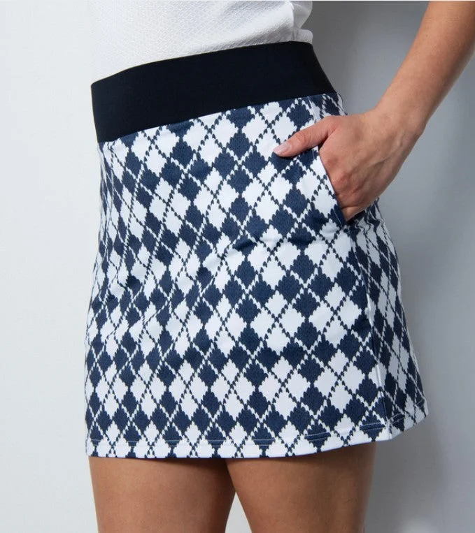 Daily Sports Abruzzo Navy Argyle Print Skort (Multiple Lengths) linen skirt natural